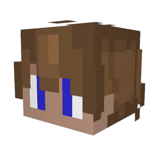PgSena7 Minecraft avatar head, 3D render