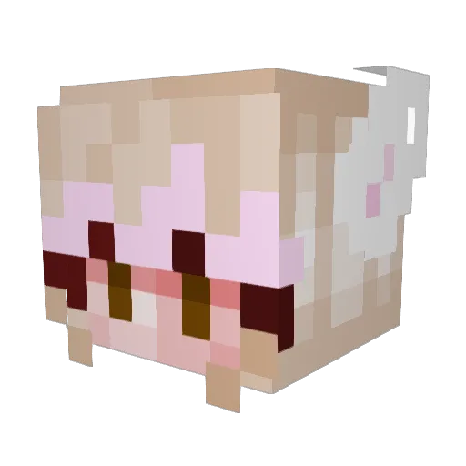 Pghbunny Minecraft avatar head, 3D render