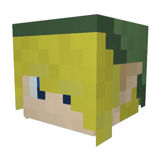 Pgondor Minecraft avatar head, 3D render