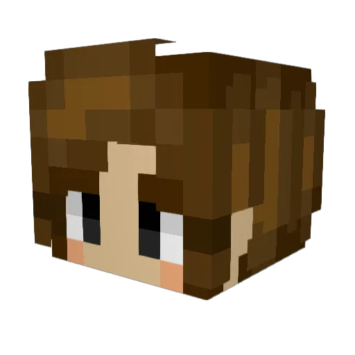 Pgps Minecraft avatar head, 3D render
