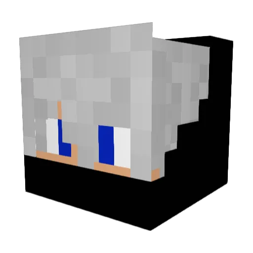 Ph0en1xZ Minecraft avatar head, 3D render