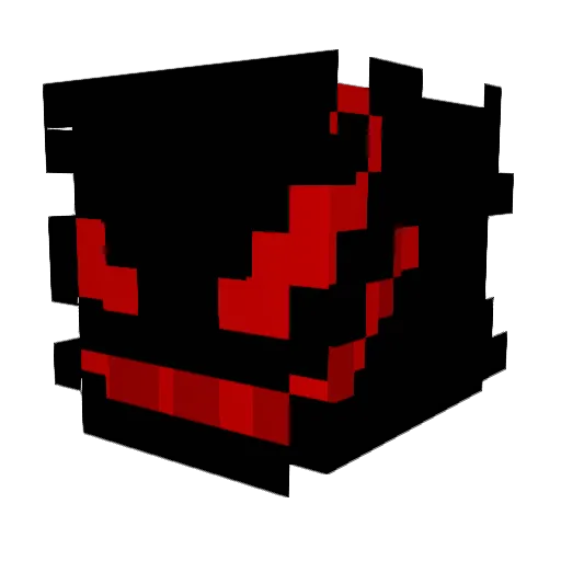 Ph0n0 Minecraft avatar head, 3D render