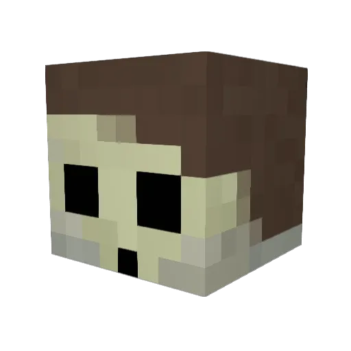 Ph0non Minecraft avatar head, 3D render