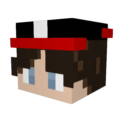 Ph1II Minecraft avatar head, 3D render
