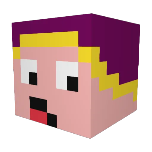 Ph1l_Hone Minecraft avatar head, 3D render