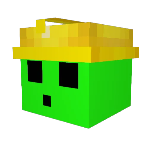 Ph1ll Minecraft avatar head, 3D render