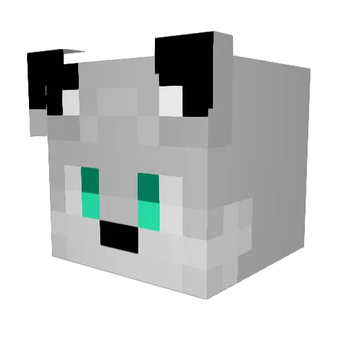 Ph1zla Minecraft avatar head, 3D render