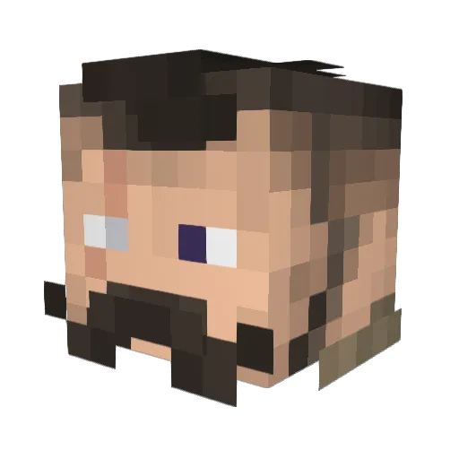 Ph3llus Minecraft avatar head, 3D render