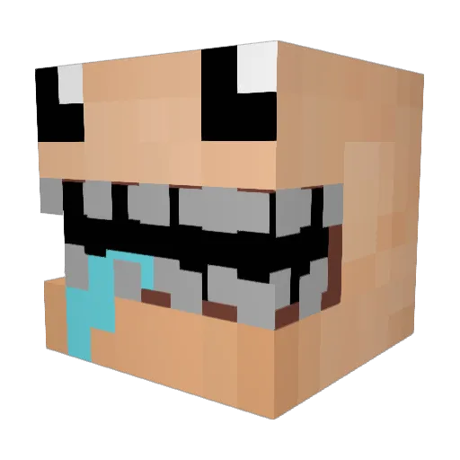 Ph3nixx Minecraft avatar head, 3D render