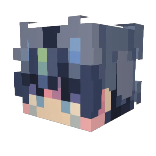 Ph3x_The_Lazy Minecraft avatar head, 3D render