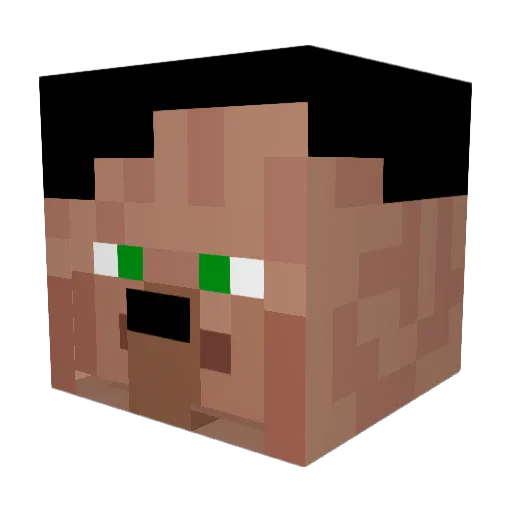 Ph4leX_ Minecraft avatar head, 3D render