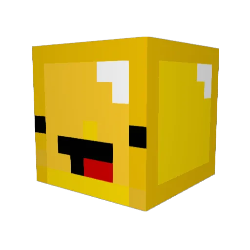 Ph4ntomCheese Minecraft avatar head, 3D render