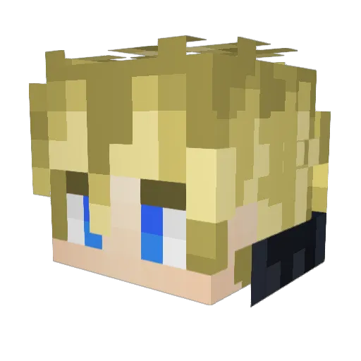 PhDMatt Minecraft avatar head, 3D render