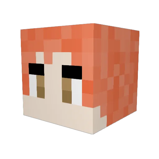 PhDinbad Minecraft avatar head, 3D render