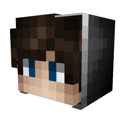 PhDzn Minecraft avatar head, 3D render