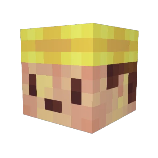 PhMiner Minecraft avatar head, 3D render
