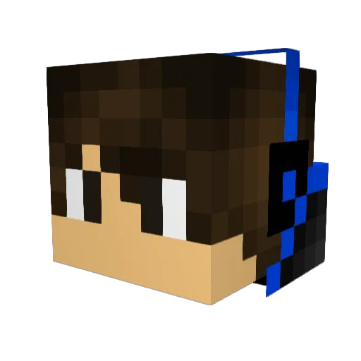 Ph_Pixel Minecraft avatar head, 3D render