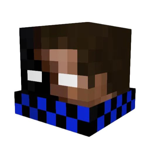 PhaTomVC Minecraft avatar head, 3D render