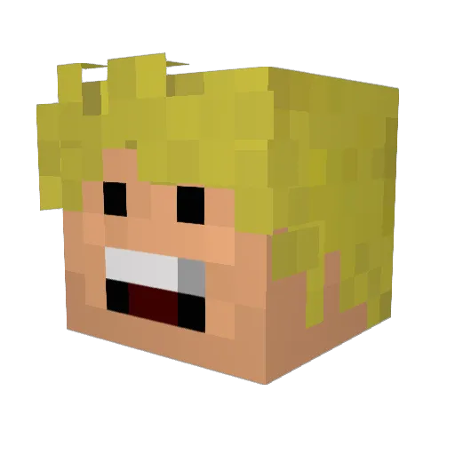 PhaZZer0N Minecraft avatar head, 3D render