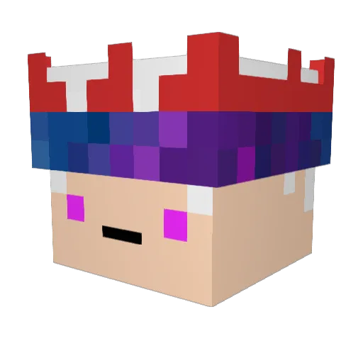 Pha_OwO Minecraft avatar head, 3D render