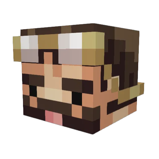 Phaedo40 Minecraft avatar head, 3D render