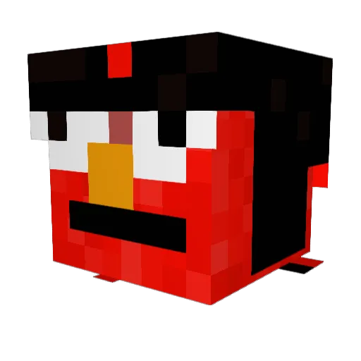 Phagan05 Minecraft avatar head, 3D render