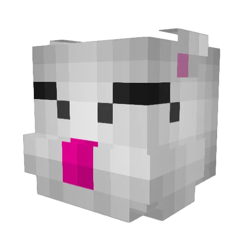 Phagesage Minecraft avatar head, 3D render