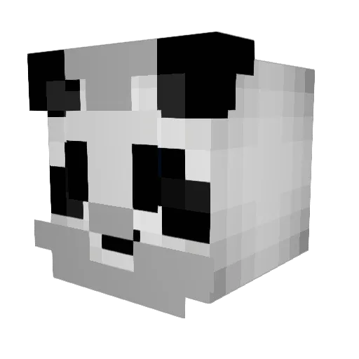 Phagoo Minecraft avatar head, 3D render