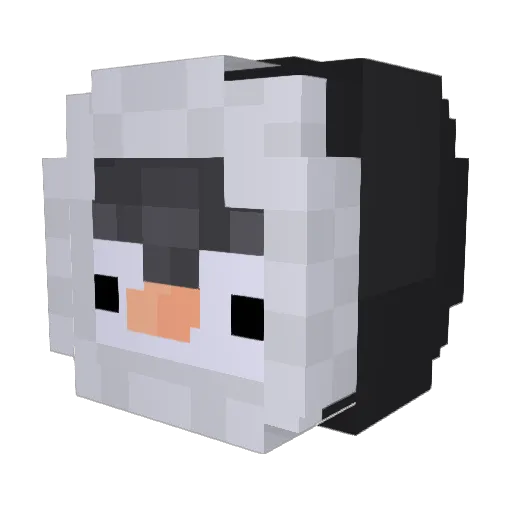 Phagoti Minecraft avatar head, 3D render