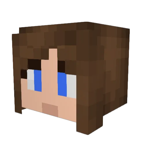 Phaia Minecraft avatar head, 3D render