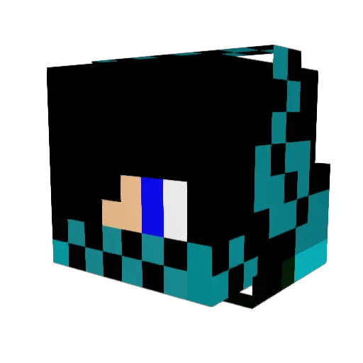 Phalax22 Minecraft avatar head, 3D render
