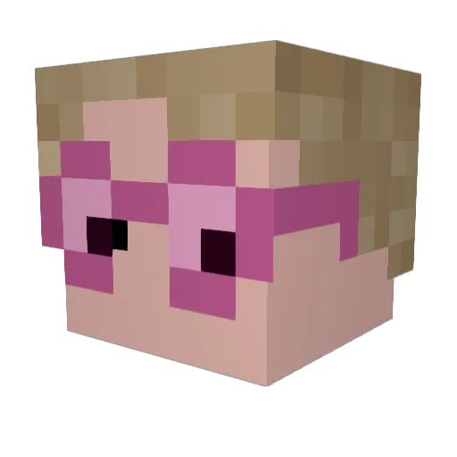 Phallon_ Minecraft avatar head, 3D render