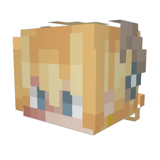 Phalr Minecraft avatar head, 3D render