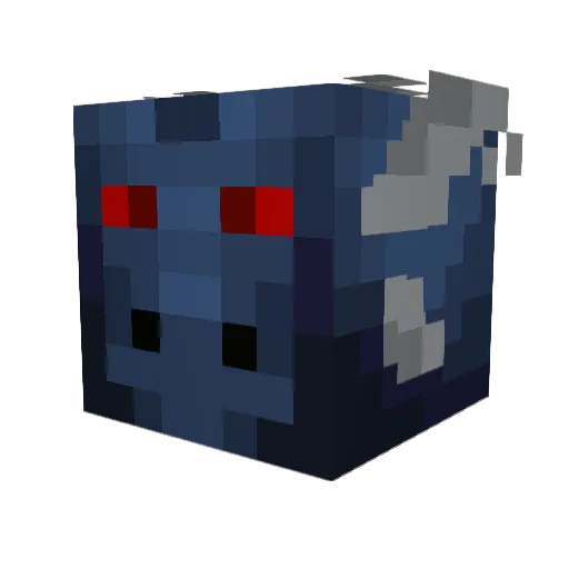 PhalseFire Minecraft avatar head, 3D render