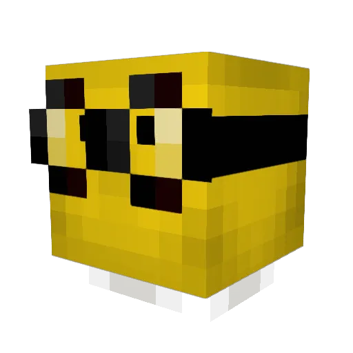 Phampi Minecraft avatar head, 3D render