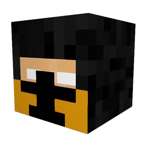 Phamtomxd Minecraft avatar head, 3D render