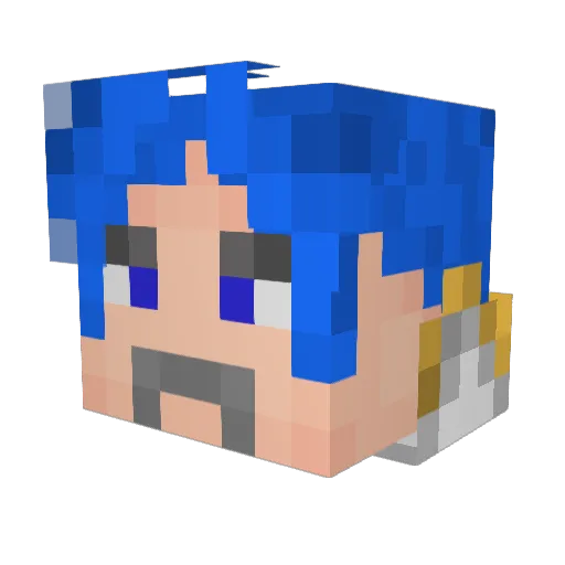 PhanTranBaoLam Minecraft avatar head, 3D render
