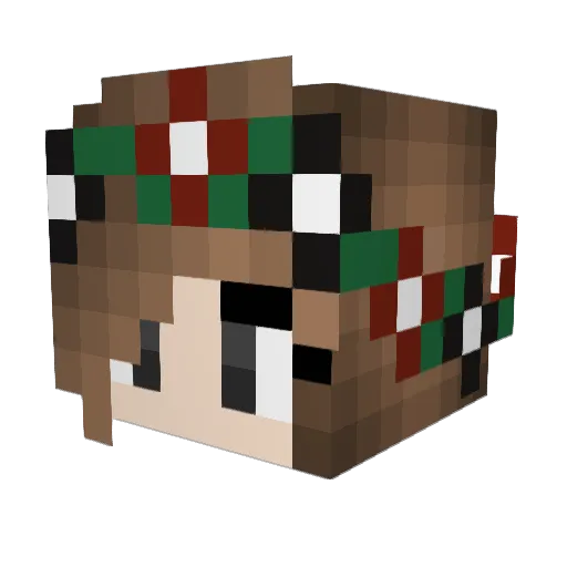 Phandom18 Minecraft avatar head, 3D render