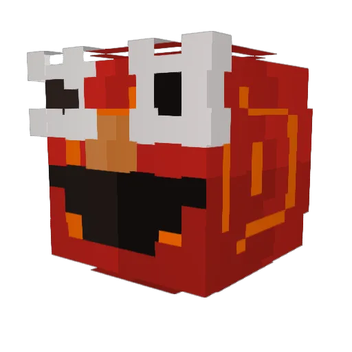 Phandylion Minecraft avatar head, 3D render