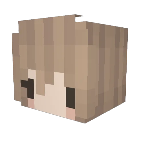 Phanppy Minecraft avatar head, 3D render