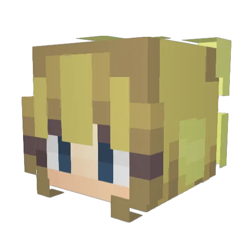 PhantLatte Minecraft avatar head, 3D render