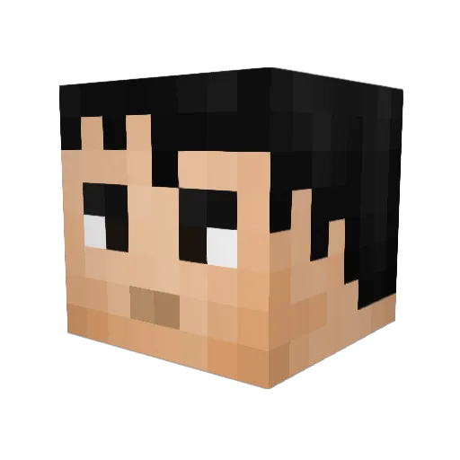 Phantarrior Minecraft avatar head, 3D render