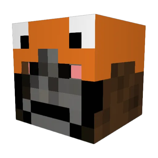 PhantasmaHD Minecraft avatar head, 3D render