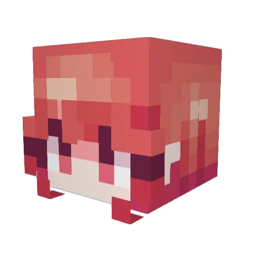 Phantatsy Minecraft avatar head, 3D render