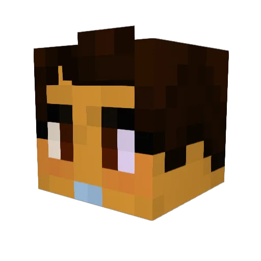 Phantier Minecraft avatar head, 3D render