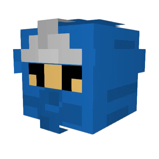 PhantimLive Minecraft avatar head, 3D render
