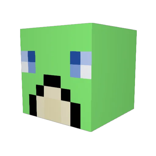 Phantisy Minecraft avatar head, 3D render