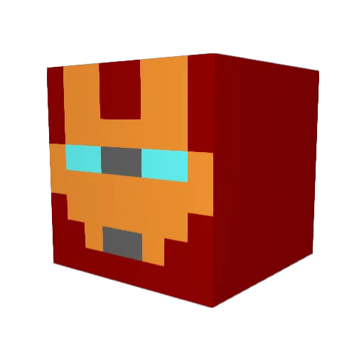 PhantoMMarine Minecraft avatar head, 3D render