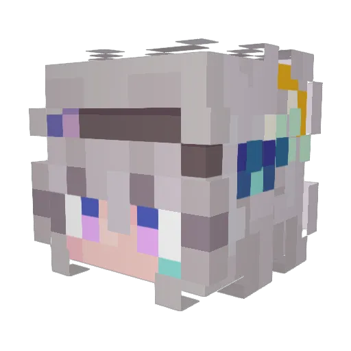 Phantom1117 Minecraft avatar head, 3D render