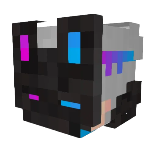 Phantom122 Minecraft avatar head, 3D render